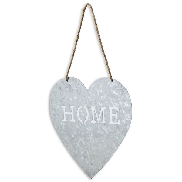 Homeroots Home Gray Galvanized Metal Wall Art - 379865