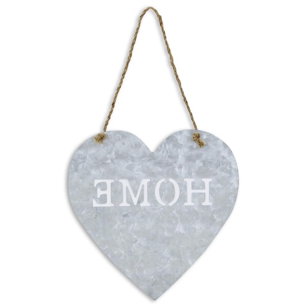 Homeroots Home Gray Galvanized Metal Wall Art - 379865