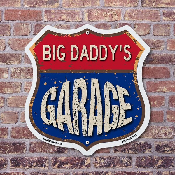 Signmission Big Daddy's Garage, 18 Inch X 18 Inch, Plastic Sign - SHI-P-18-383-BIG DADDY