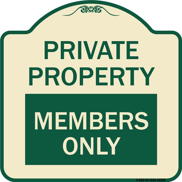 Signmission Private Parking Members Only Heavy-Gauge Aluminum Architectural Sign - A-DES-TG-1818-23255