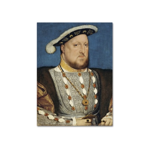 Trademark Fine Art Hans Holbein 'Portrait Of Henry Viii Of England' Canvas Art, 35x47 - AA00525-C3547GG