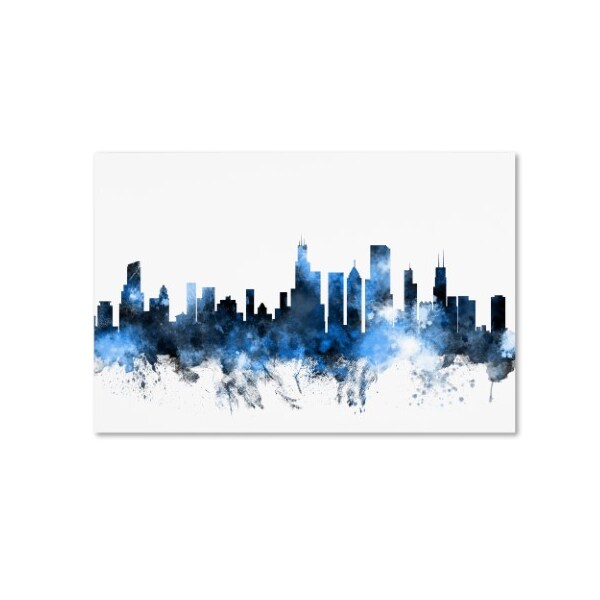 Trademark Fine Art Michael Tompsett 'Chicago Illinois Skyline II' Canvas Art, 16x24 - MT0621-C1624GG