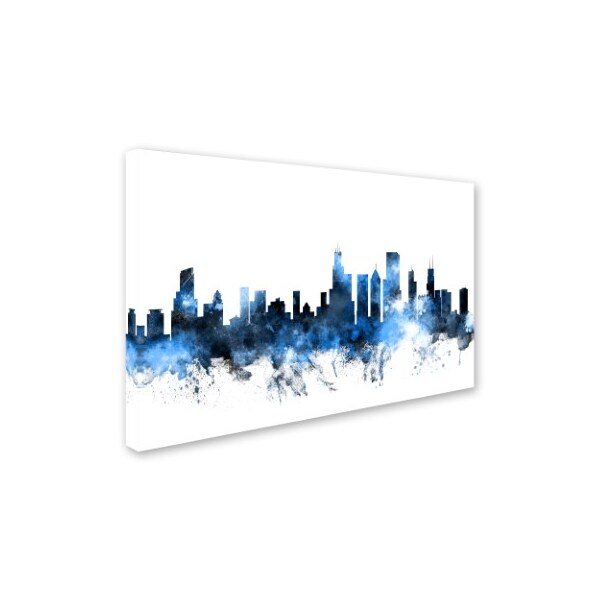 Trademark Fine Art Michael Tompsett 'Chicago Illinois Skyline II' Canvas Art, 16x24 - MT0621-C1624GG