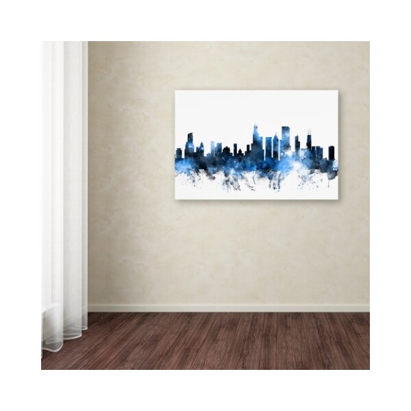 Trademark Fine Art Michael Tompsett 'Chicago Illinois Skyline II' Canvas Art, 16x24 - MT0621-C1624GG