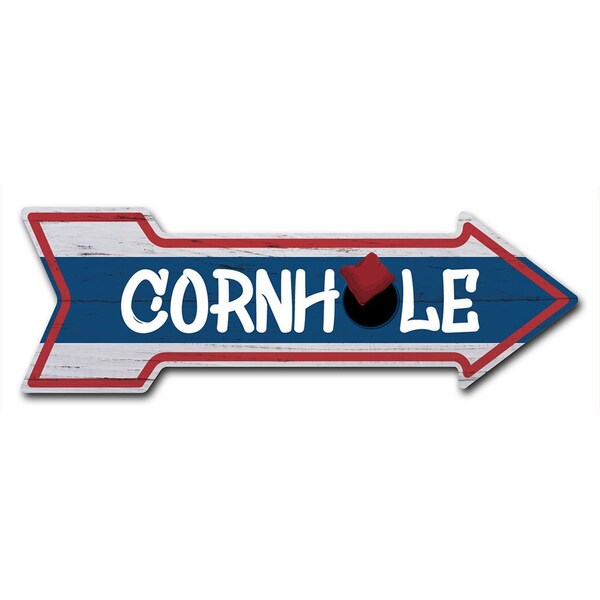 Signmission Cornhole Arrow Decal Funny Home Decor 24in Wide - D-A-8-999902