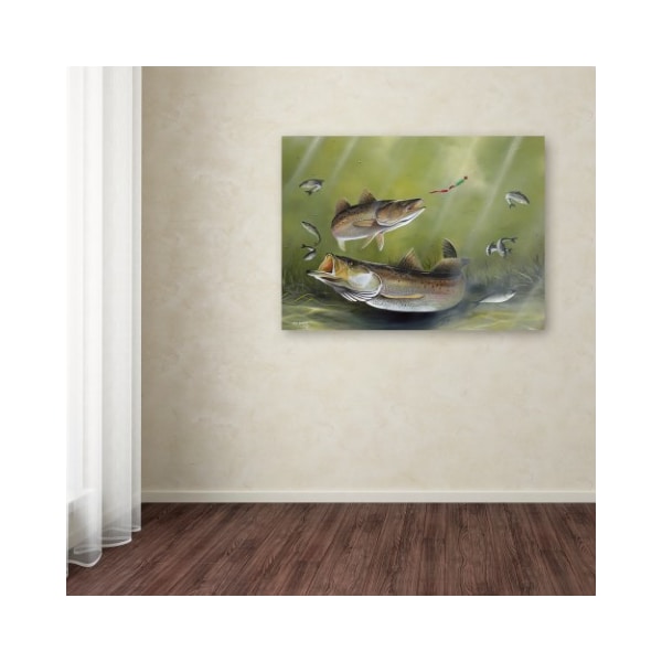 Trademark Fine Art Geno Peoples 'Speckled Trout' Canvas Art, 14x19 - ALI19558-C1419GG