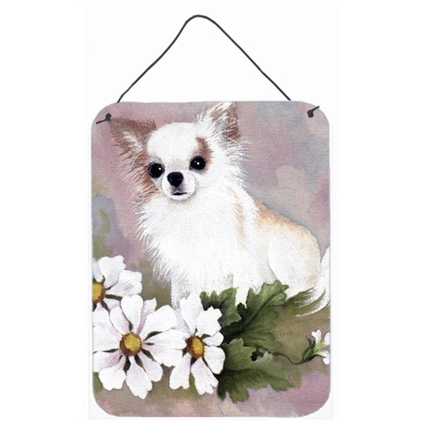Carolines Treasures Chihuahua White Flowers Wall and Door Hanging Prints - MH1019DS1216