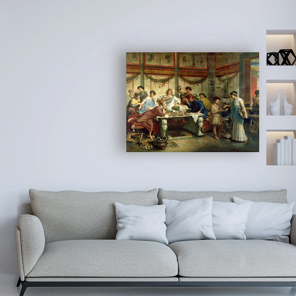 Trademark Fine Art Bompiani 'A Roman feast' Canvas Art, 18x24 - AA01318-C1824GG