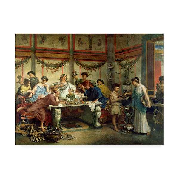 Trademark Fine Art Bompiani 'A Roman feast' Canvas Art, 18x24 - AA01318-C1824GG