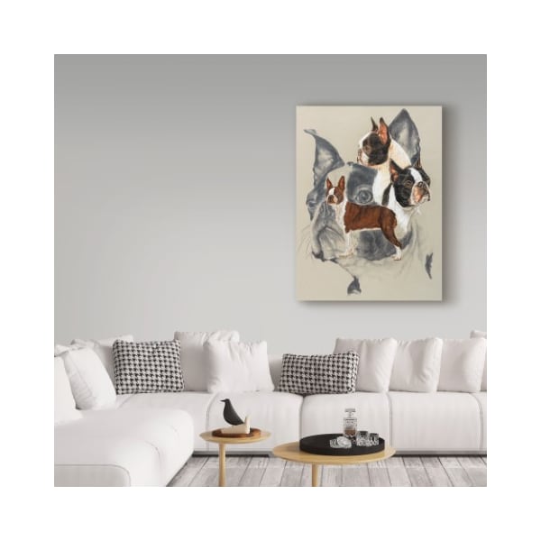 Trademark Fine Art Barbara Keith 'Boston Terrier Portrait' Canvas Art, 18x24 - ALI25299-C1824GG