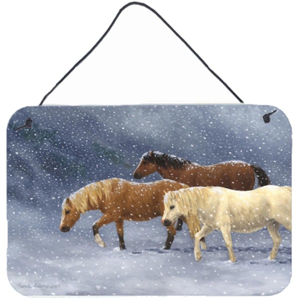 Carolines Treasures Seeking Shelter Horses Wall or Door Hanging Prints - ASA2197DS812