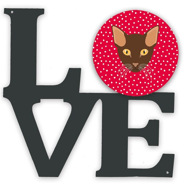 Carolines Treasures 11.5 x 11.75 in. Suphalak Cat Love Metal Artwork Wall Decor - CK5171WALV
