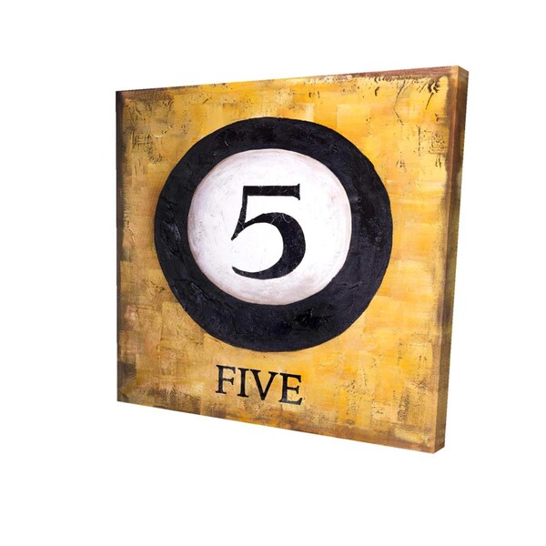 Fondo 32 x 32 in. Billiard Ball No5-Print on Canvas - FO3346290