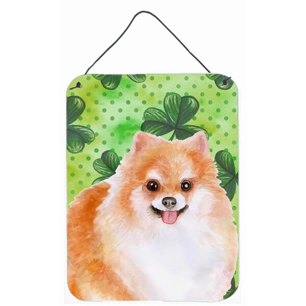 Carolines Treasures Pomeranian No. 2 St Patricks Wall or Door Hanging Prints - BB9890DS1216