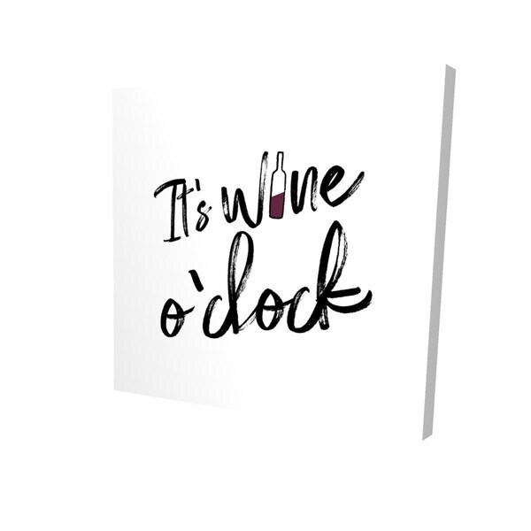 Begin Home Decor 16 x 16 in. Its Wine O Clock II-Print on Canvas - 2080-1616-QU32-1
