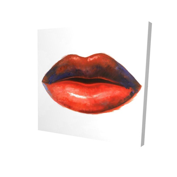 Fondo 16 x 16 in. Red Lipstick-Print on Canvas - FO2795173