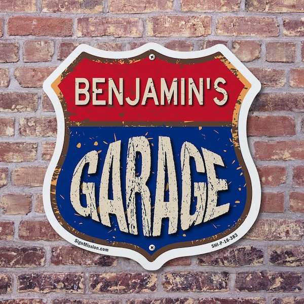 Signmission Benjamin's Garage, 18 Inch X 18 Inch, Plastic Sign - SHI-P-18-383-BENJAMIN