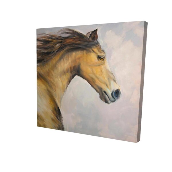 Begin Home Decor 12 x 12 in. Proud Steed with His Mane in the Wind-Print on Canvas - 2080-1212-AN383