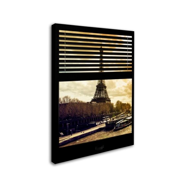 Trademark Fine Art Philippe Hugonnard 'Window View Paris at Sunset 5' Canvas Art, 24x32 - PH0011-C2432GG