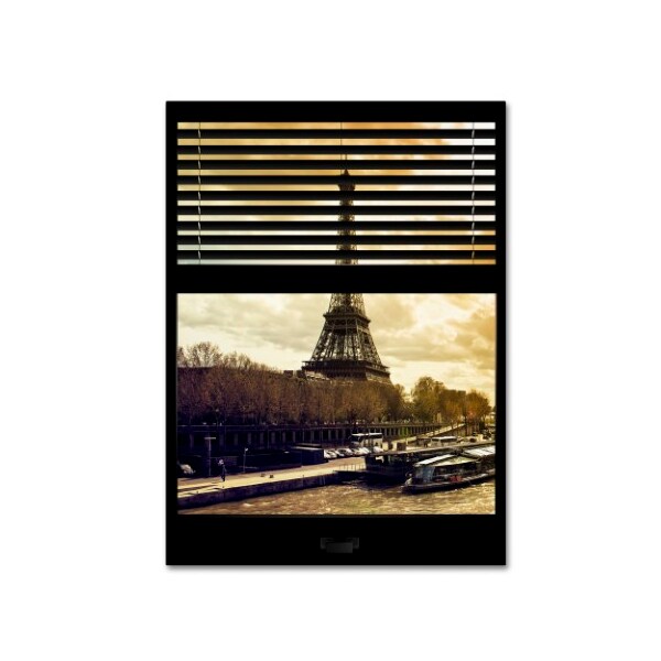 Trademark Fine Art Philippe Hugonnard 'Window View Paris at Sunset 5' Canvas Art, 24x32 - PH0011-C2432GG