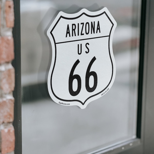 Signmission Arizona Route Marker Shield Sign Us 66, 4 inch X 4 inch, Vinyl Decal, 2PK - SHI-D-2PACK-4-360