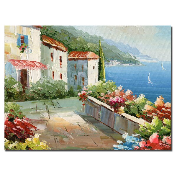 Trademark Fine Art Rio 'Mediterranean View' Canvas Art, 35x47 - MA085-C3547GG