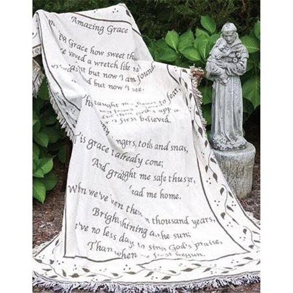 Manual Woodworkers & Weavers Manual Woodworkers & Weavers AAMAZG 46 x 60 in. 2 Layer Church Throw Amazing Grace - AAMAZG