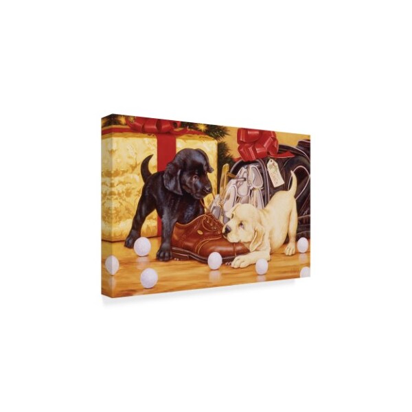 Trademark Fine Art Christopher Nick 'Lab Golf' Canvas Art, 16x24 - ALI41496-C1624GG