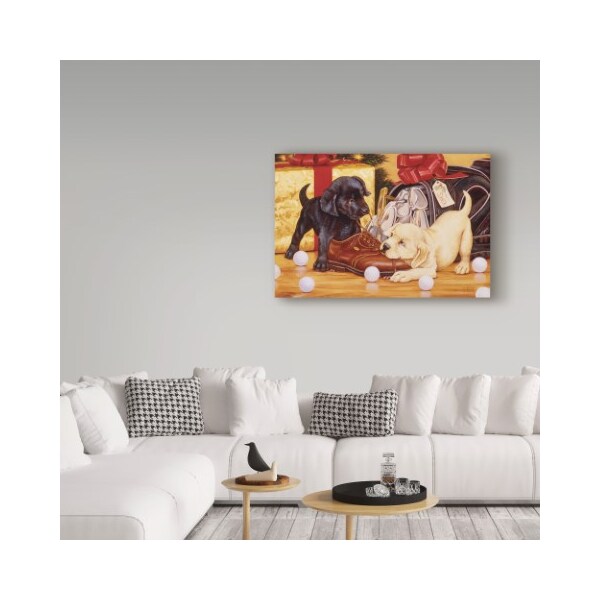 Trademark Fine Art Christopher Nick 'Lab Golf' Canvas Art, 16x24 - ALI41496-C1624GG