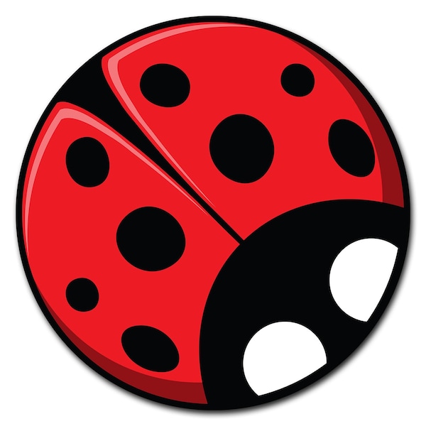 Signmission Ladybug Circle Vinyl Laminated Decal - D-12-CIR-LADYBUG