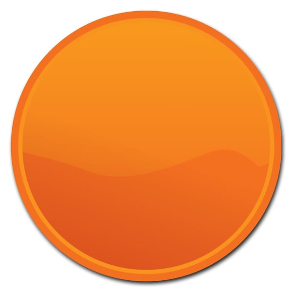 Signmission Orange Circle Vinyl Laminated Decal - D-24-CIR-ORANGE