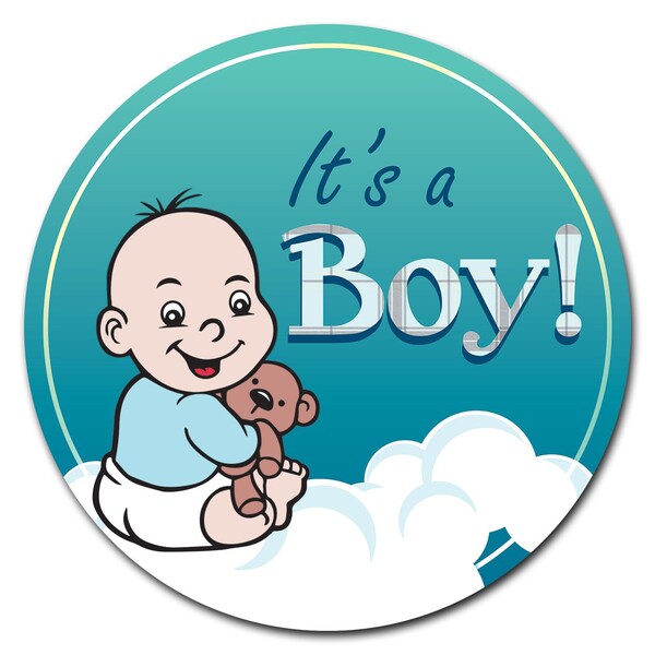 Signmission Its A Boy Circle Corrugated Plastic Sign - C-12-CIR-ITS A BOY