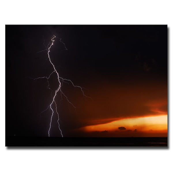 Trademark Fine Art Kurt Shaffer; 'Lightning Sunset VI' Canvas Art, 35x47 - KS0011-C3547GG
