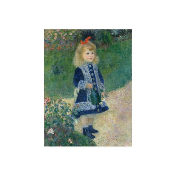 Trademark Fine Art Pierre Renoir 'A Girl With a Watering Can' Canvas Art, 14x19 - BL01308-C1419GG