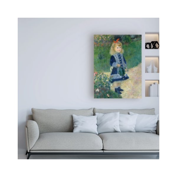 Trademark Fine Art Pierre Renoir 'A Girl With a Watering Can' Canvas Art, 14x19 - BL01308-C1419GG