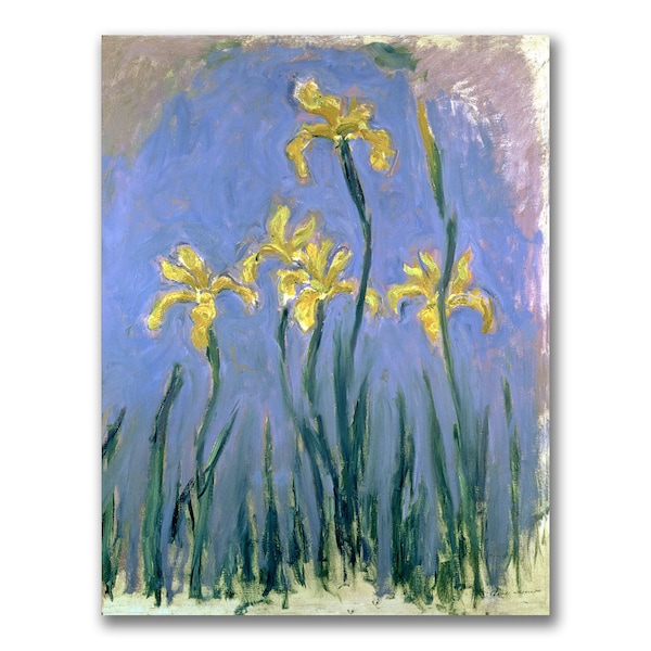 Trademark Fine Art Claude Monet 'The Yellow Irises, 1918-25' Canvas Art, 35x47 - BL0584-C3547GG