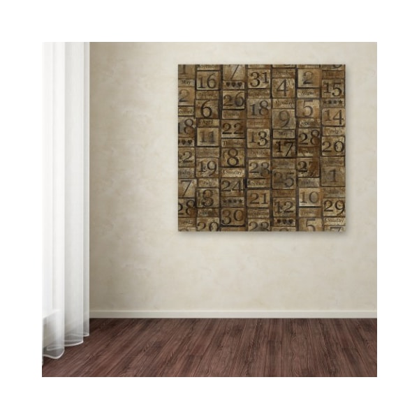 Trademark Fine Art Marcee Duggar 'Grungy Calendar Blocks' Canvas Art, 14x14 - ALI11743-C1414GG