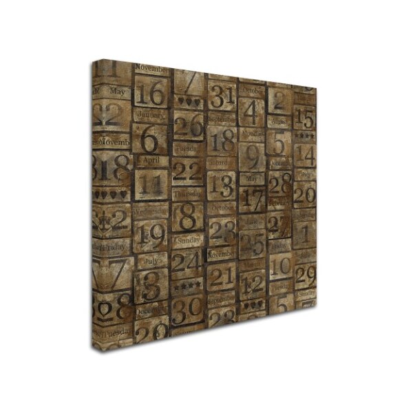 Trademark Fine Art Marcee Duggar 'Grungy Calendar Blocks' Canvas Art, 14x14 - ALI11743-C1414GG