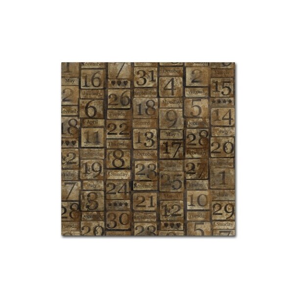 Trademark Fine Art Marcee Duggar 'Grungy Calendar Blocks' Canvas Art, 14x14 - ALI11743-C1414GG
