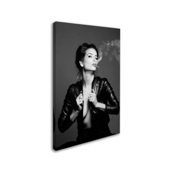 Trademark Fine Art Tal Flint 'Smoking' Canvas Art, 30x47 - 1X04186-C3047GG
