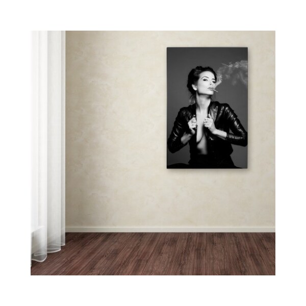 Trademark Fine Art Tal Flint 'Smoking' Canvas Art, 30x47 - 1X04186-C3047GG
