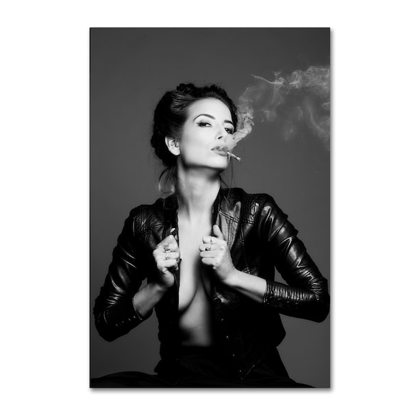 Trademark Fine Art Tal Flint 'Smoking' Canvas Art, 30x47 - 1X04186-C3047GG