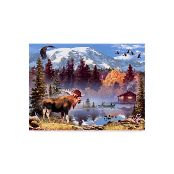 Trademark Fine Art Howard Robinson 'Rustic Moose' Canvas Art, 18x24 - ALI23901-C1824GG