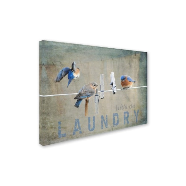 Trademark Fine Art Jai Johnson 'Laundry Day Bluebirds' Canvas Art, 14x19 - ALI13875-C1419GG