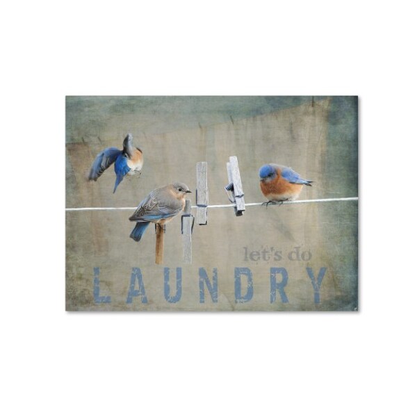 Trademark Fine Art Jai Johnson 'Laundry Day Bluebirds' Canvas Art, 14x19 - ALI13875-C1419GG