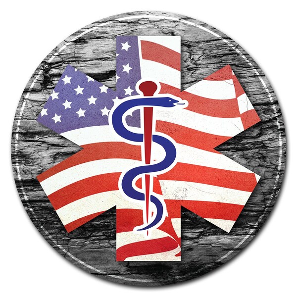 Signmission Medical Cross Circle Vinyl Laminated Decal - D-36-CIR-MEDICAL CROSS