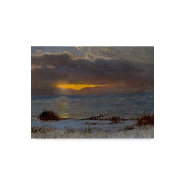 Trademark Fine Art Albert Bierstadt 'Sunrise On Lake Tahoe, California, 1872' Canvas Art, 35x47 - BL02248-C3547GG
