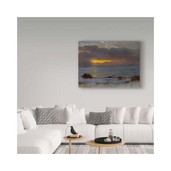 Trademark Fine Art Albert Bierstadt 'Sunrise On Lake Tahoe, California, 1872' Canvas Art, 35x47 - BL02248-C3547GG