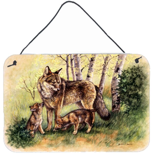 Carolines Treasures Wolf Wolves by Daphne Baxter Wall or Door Hanging Prints - BDBA0115DS812
