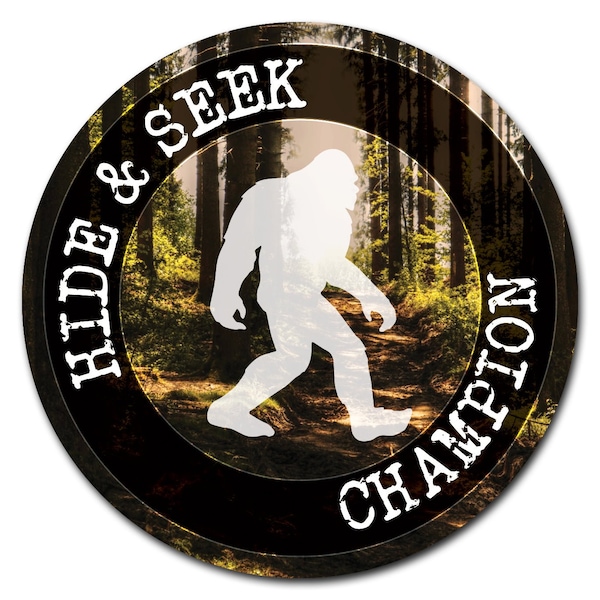 Signmission Hide N Seek Champion Circle Vinyl Laminated Decal - D-36-CIR-HIDE N SEEK CHAMPION